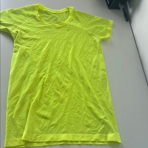lululemon athletica Neon Yellow Short Sleeve Tee